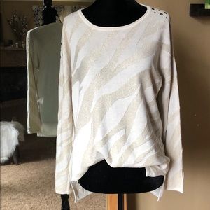 Champagne Gold Edison Zebra Sweater